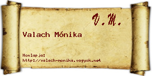 Valach Mónika névjegykártya